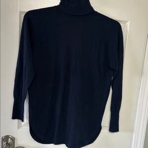 Autumn cashmere pure cashmere navy turtleneck sweater XS